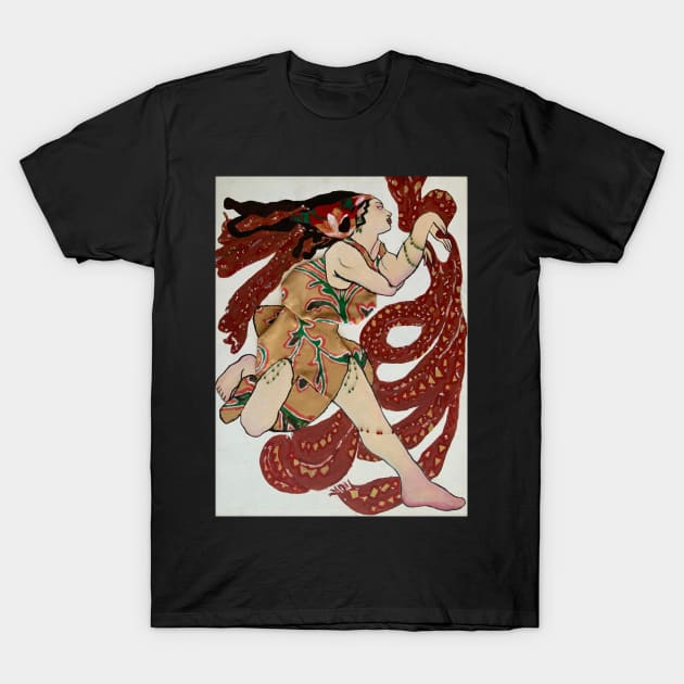 Russian dancer with scarves T-Shirt by Audrey Nagle